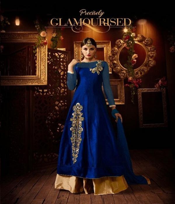 Blue Indo Western Suits