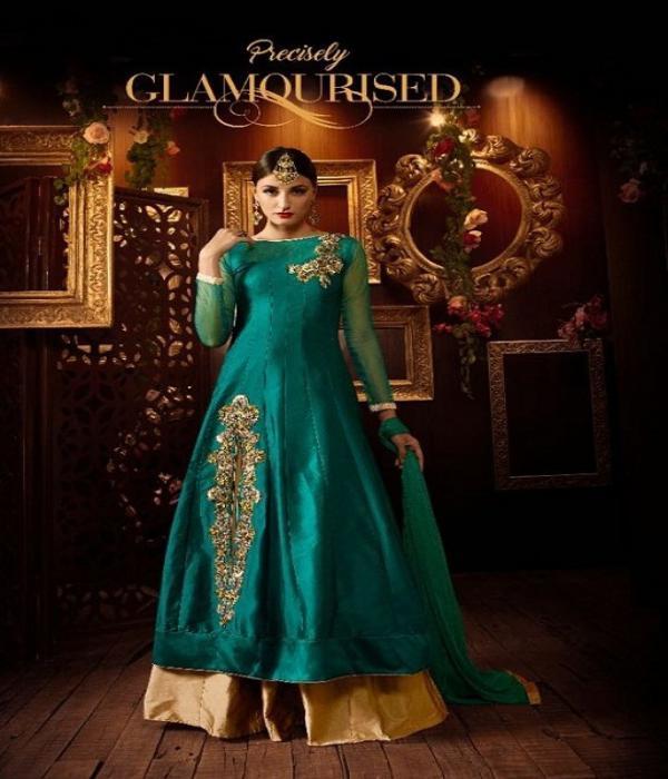 Green Embroidered Dress