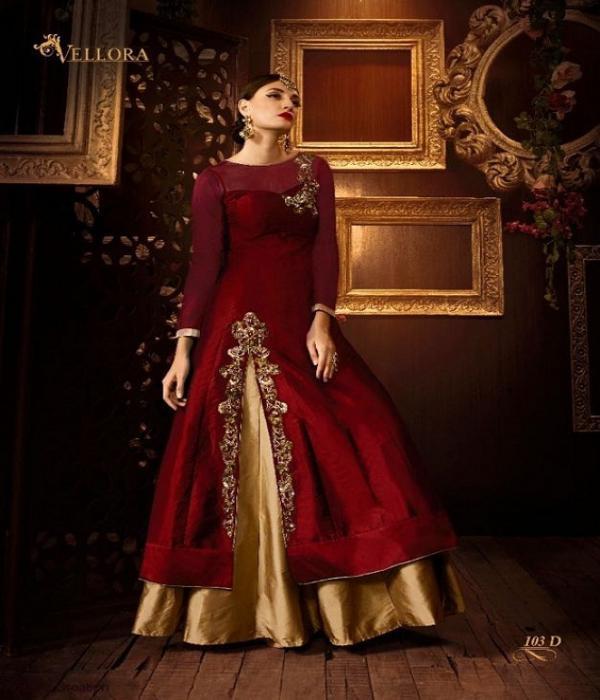 Red Ladies Silk Dress