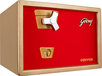 Godrej Safe- Premium Coffer V1 Red - Dimension (L*w*h): 31 X 36 X 26 Centimeter (Cm)