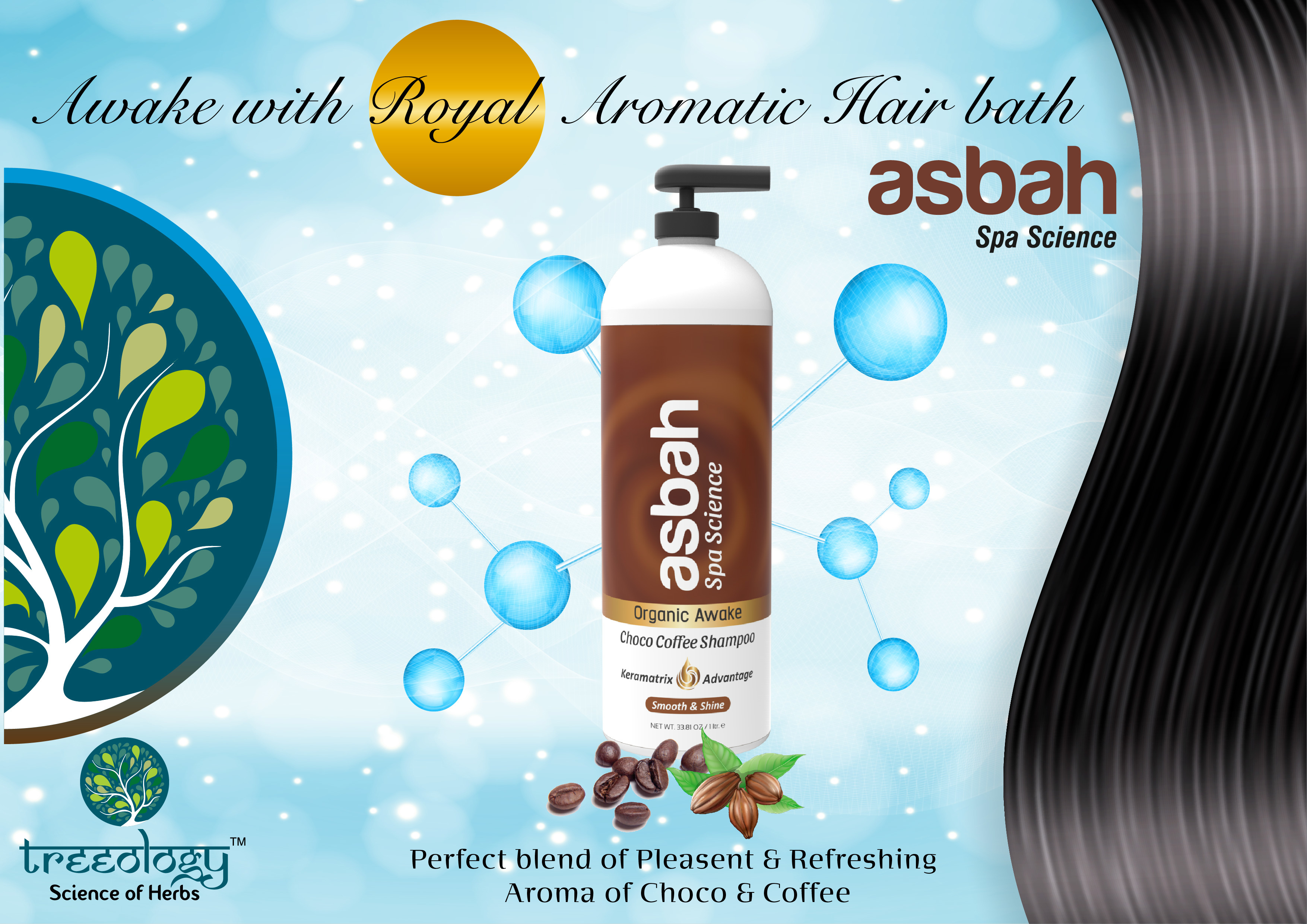 Organic Shampoo - 200 Ml, Chocolaty Color | Smooth & Shiny Hair With Hydrolized Silk Protein, Coffee Seed, Keratrix Formula, & Biofunctional Peptides