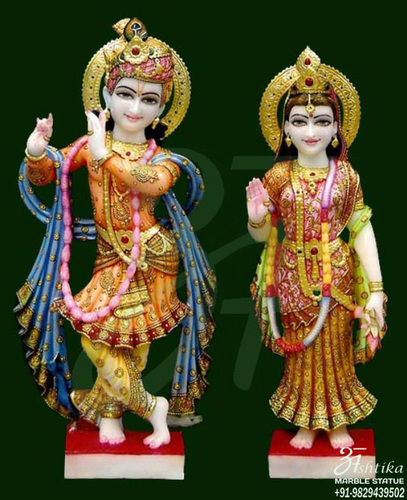 राधा कृष्ण संगमरमर की मूर्ति
