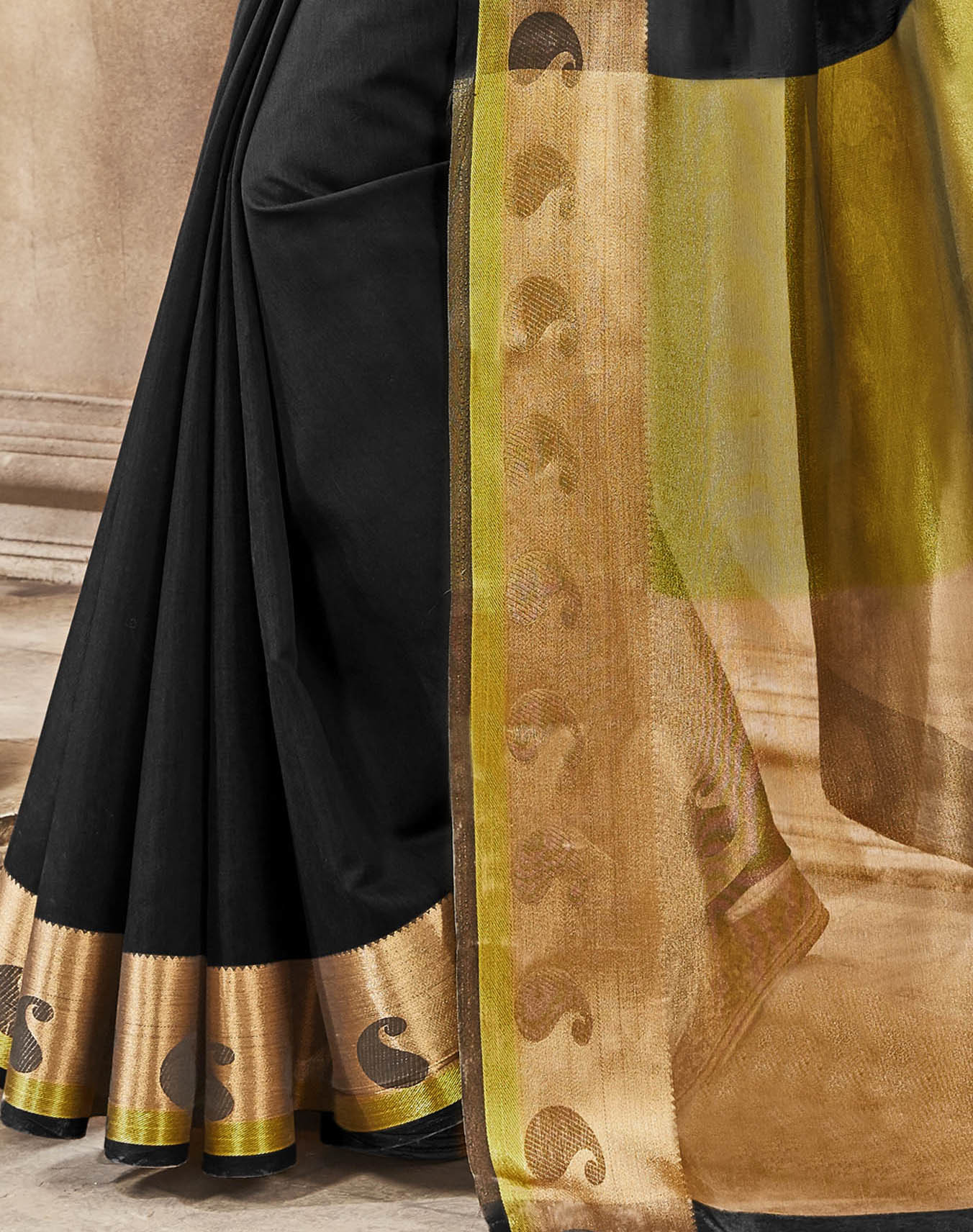 Black Kerala Saree