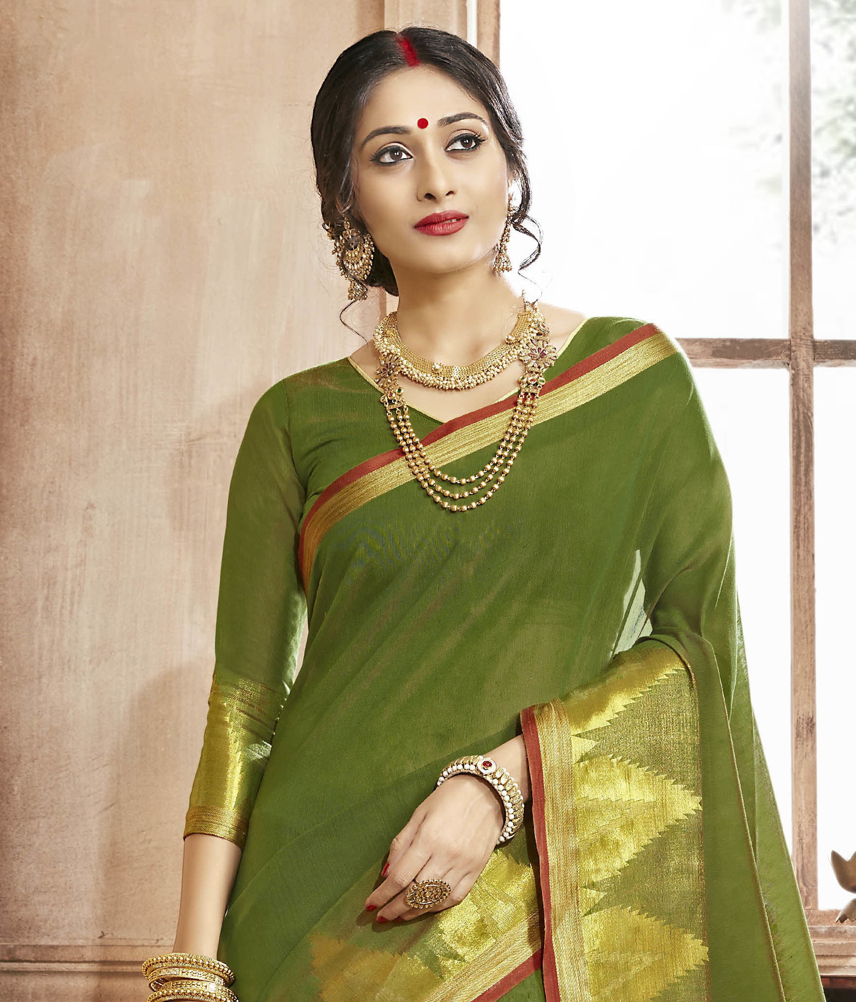 Mehendi Painted Saree