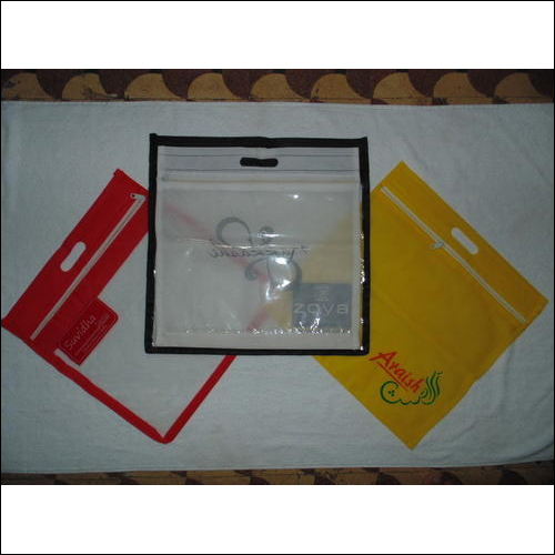 D Cut PVC Fancy Saree Cover Bag - Recyclable, Moisture Proof | Lightweight, Soft, Transparent, Available in Red, Yellow, Black