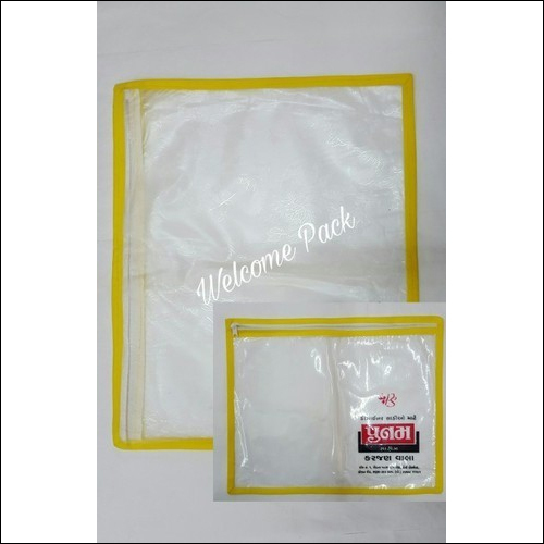 PVC Saree Cover Bag - 100% Virgin PVC, Size 4x6 Inches to 60x75 Inches, Yellow Color, 10-30 mm Thickness, Soft & Lightweight, Transparent Design