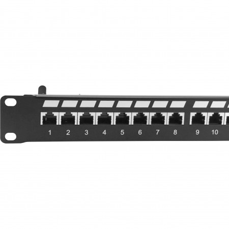 Cat6 Stp 1u 24port Patch Panel Krone Type - Spcc & Pbt, 50u" Gold Plating, Ul Certified, Shielded, Tia-568-c.2