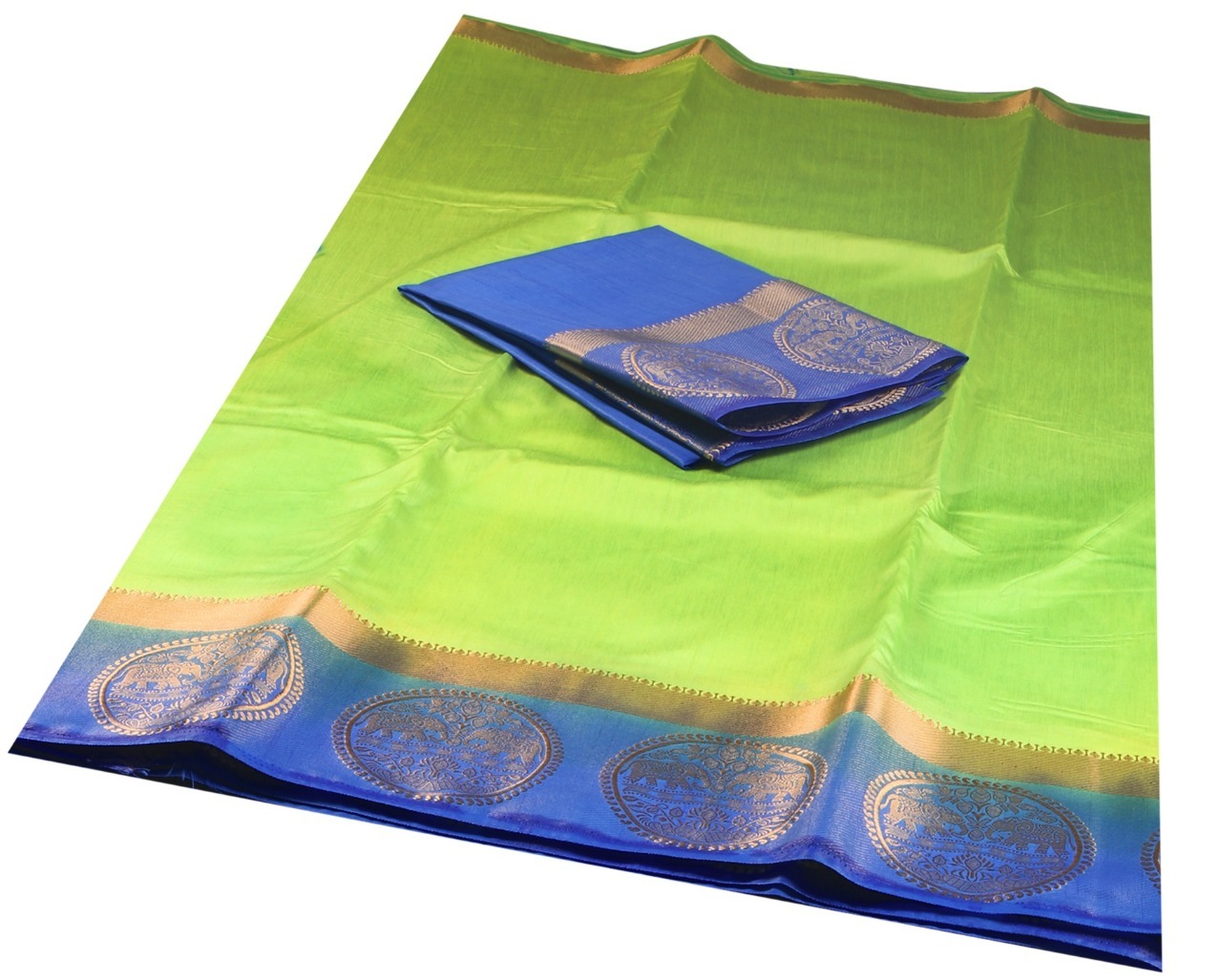 Indian Traditional Sari - Raw Silk Fabric, 5.5 Meters Length + 0.80 Blouse, Orange Color | Breathable, Washable, Printed Pattern, Traditional Bridal Style