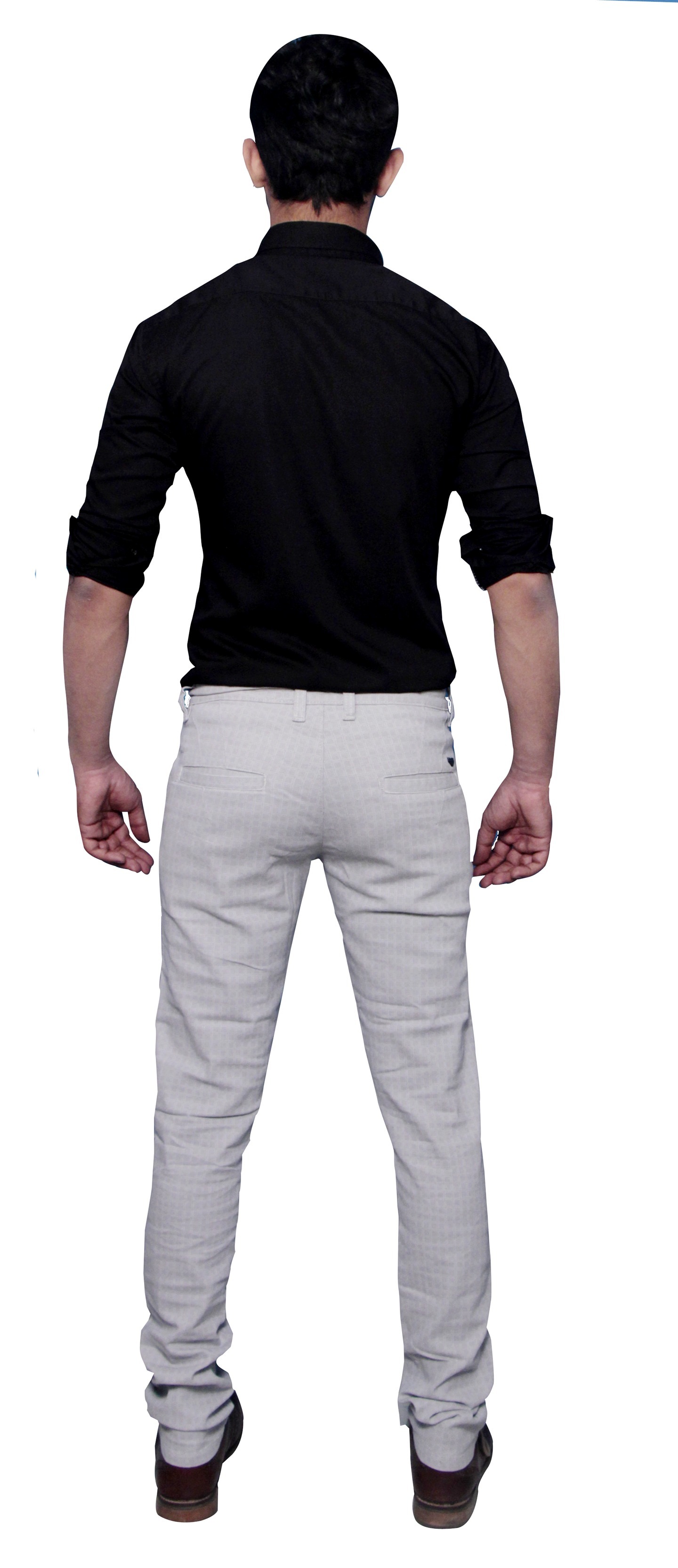 Grey Mens Chino Pants - Cotton Spandex, Slim Fit, Colors: Beige, Black, Magenta, Violet | Tear Proof, Shrink Resistant, Maximum Comfort