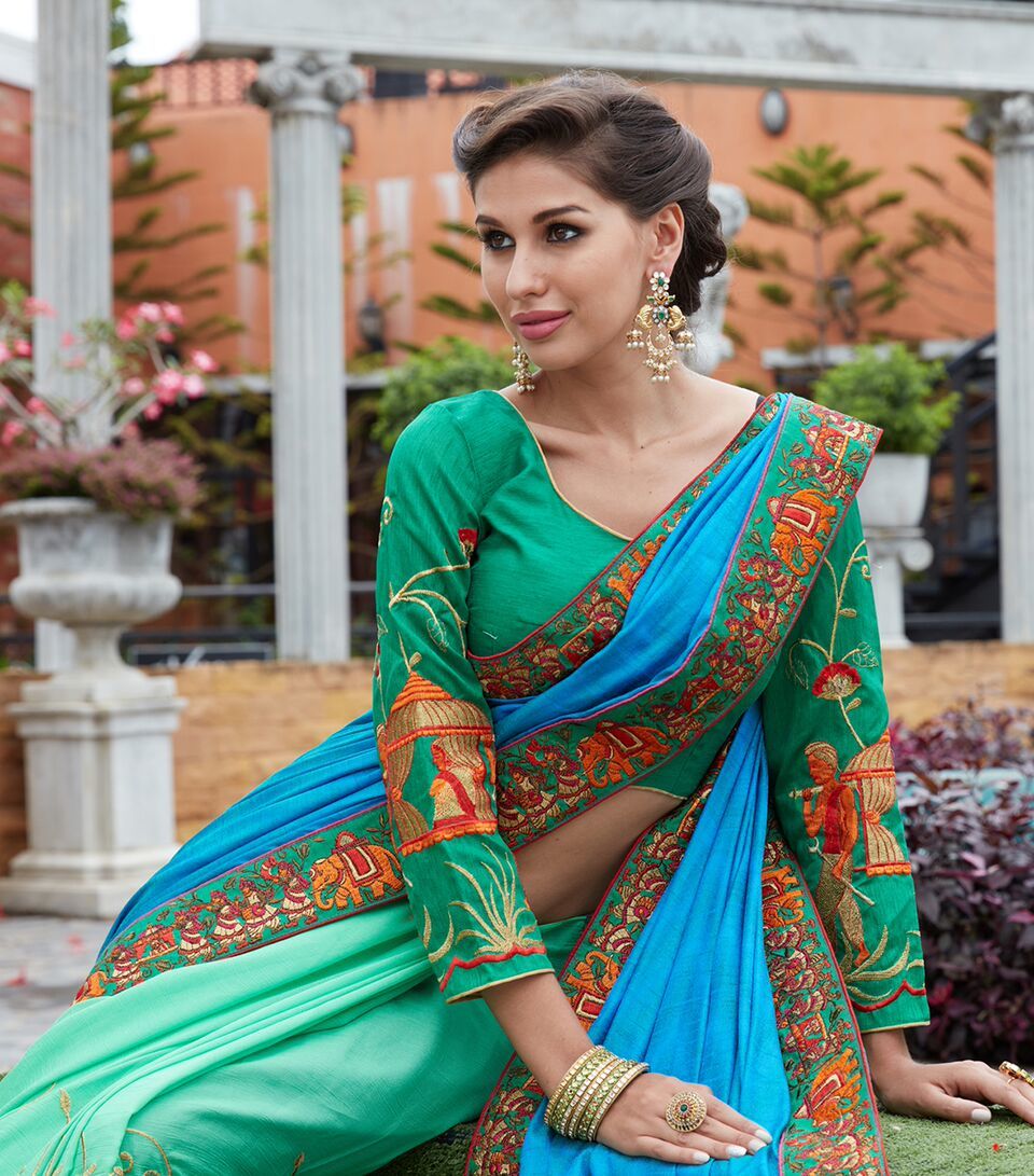 Green Saree