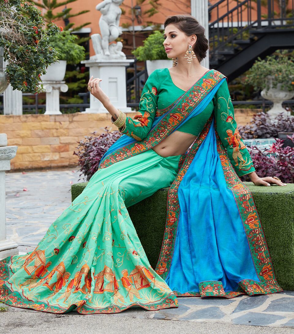 Green Saree