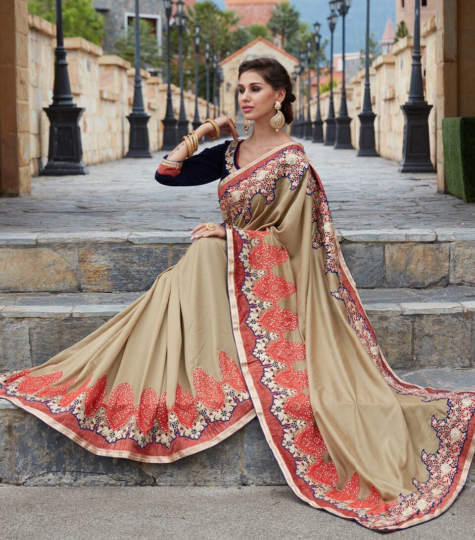 Peach Bridal Saree
