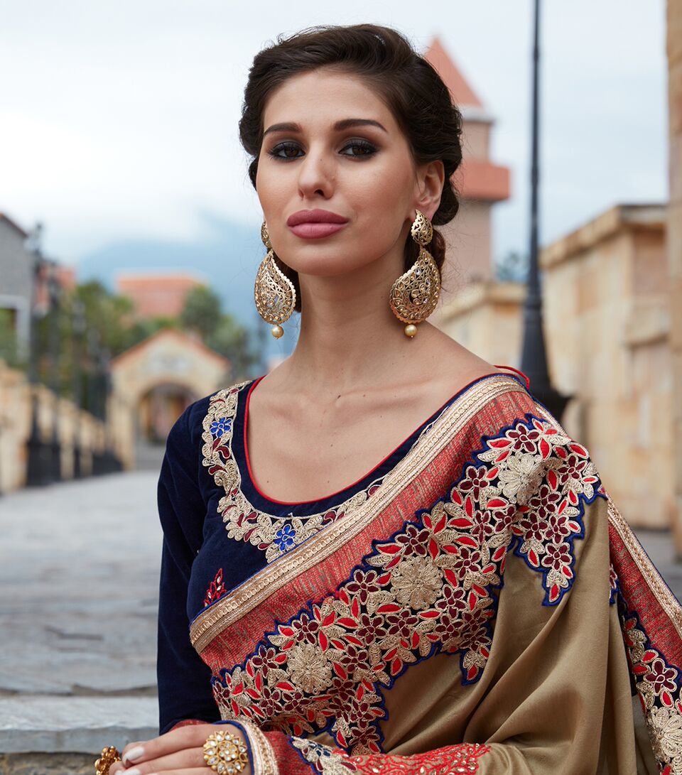 Peach Bridal Saree