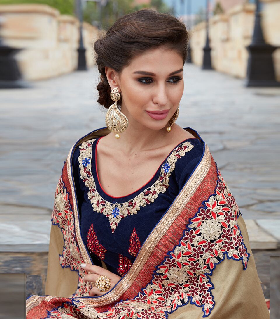 Peach Bridal Saree