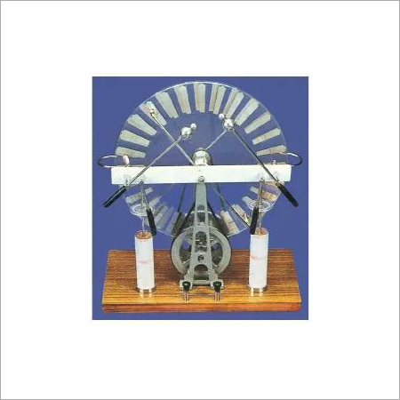 स्टेटिक इलेक्ट्रिक चार्ज जेनरेट करने और इलेक्ट्रिक डिस्चार्ज पैदा करने के लिए व्हिमशर्ट मशीन