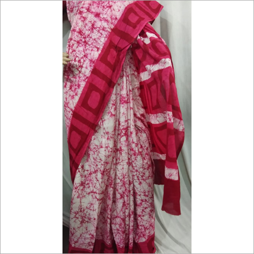 Pure Cotton Mulmul Batik Saree