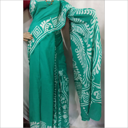 Pure Cotton Mulmul Batik Saree
