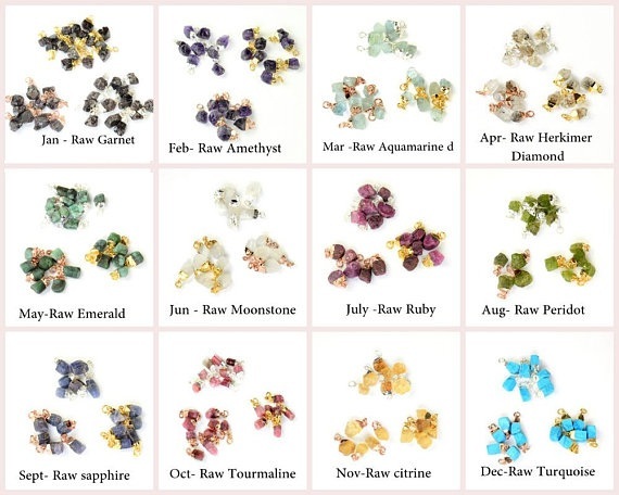Gemstone Raw Gold Electroplated Cap Pendant Size: 10-14mm