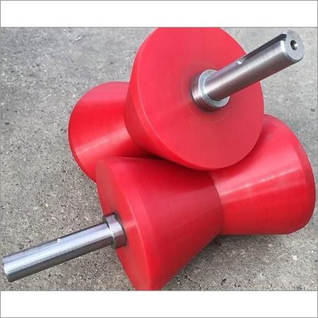Red & Silver Pu V Rollers
