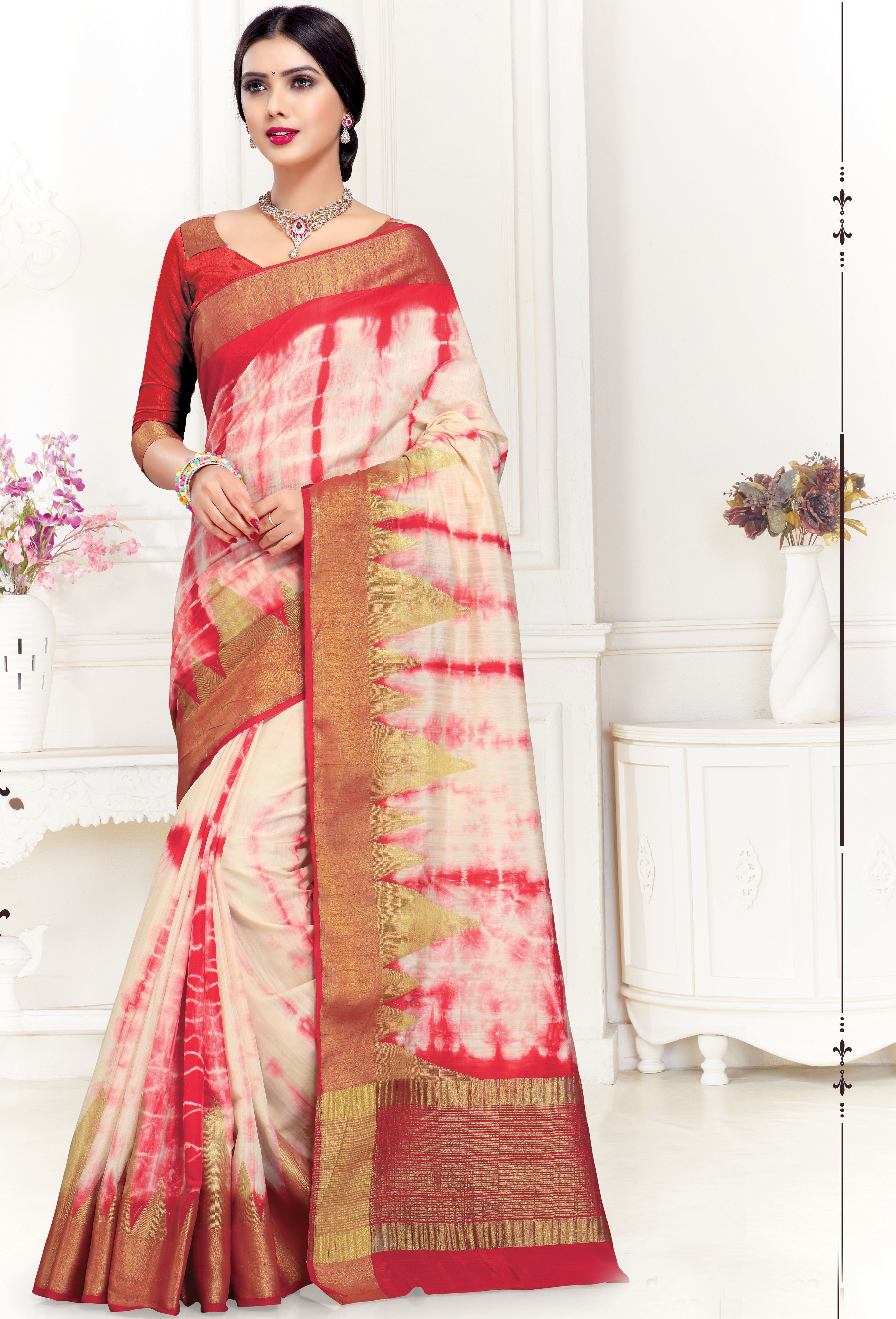Traditional Uppada Silk Saree - Jacquard Work, Luxurious Silk Fabric, Elegant Design And Vibrant Colors