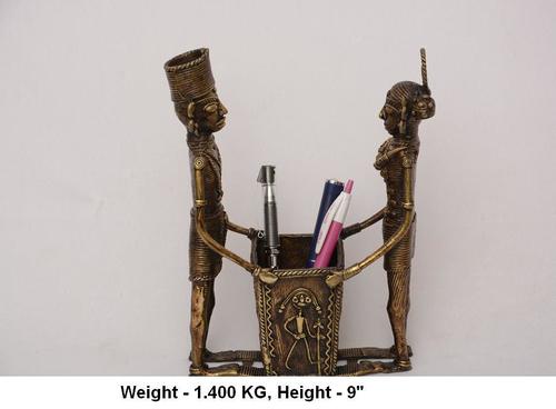 Metallic Brass Pen Stand