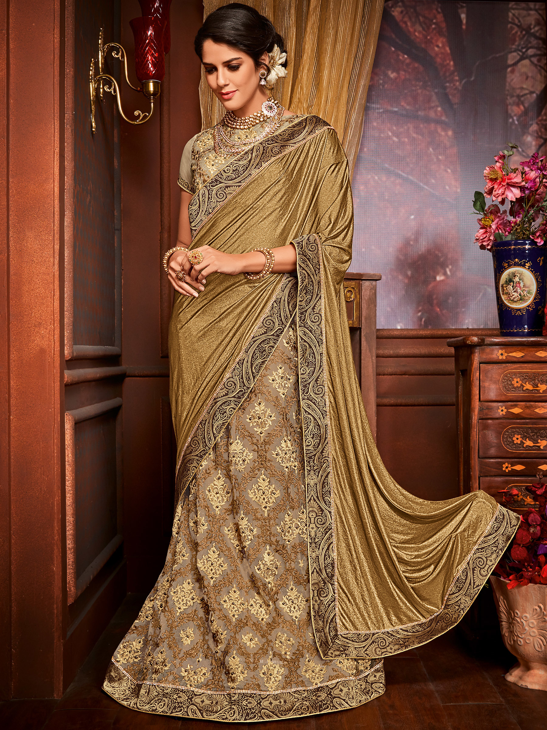 Designer Heavy Lehenga Style Saree
