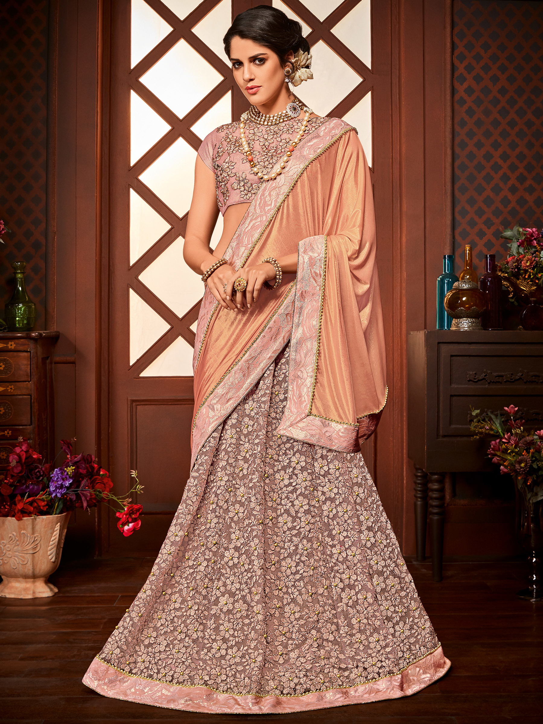 Designer Heavy Lehenga Style Saree