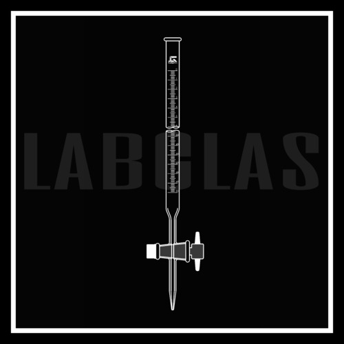 स्ट्रेट बोर PTFE कुंजी स्टॉपकॉक के साथ ब्यूरेट्स