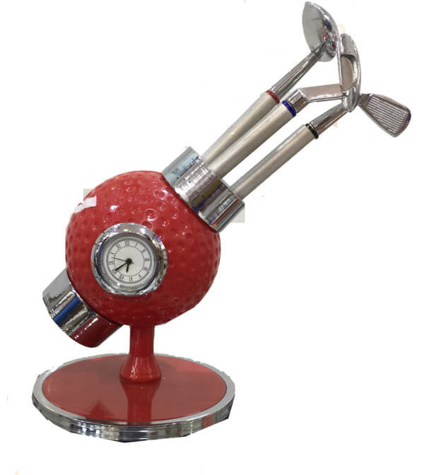 Golden Laughing Buddha With Clock