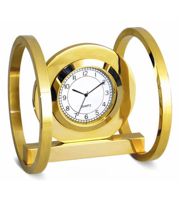 Golden Laughing Buddha With Clock