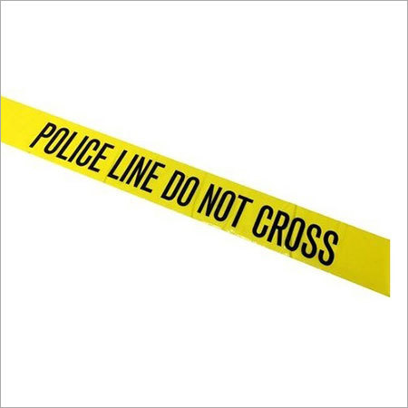 Police Barricade Tape - LDPE Film, 3 Inch Width, 250 Meter Length, Yellow with Custom Print Text - High Adhesiveness, Strong Durability, Safety Barrier Solution