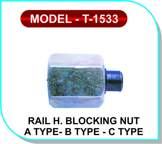 Rail High Presser Blocking Nut - Durable Material, A,b,c Type Model T-1499 | Enhanced Performance, Long Work Life, Easy Usage