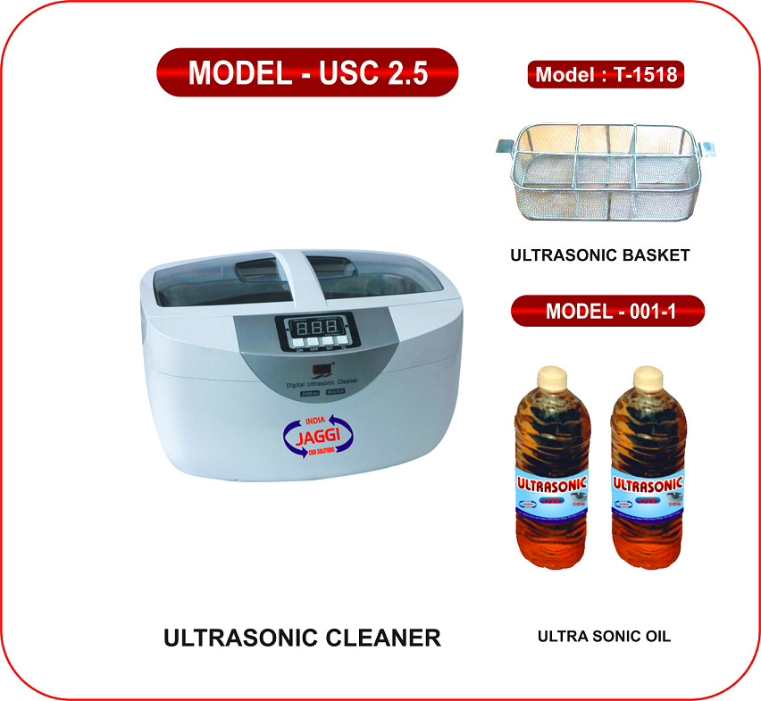 Ultrasonic Cleaner - Stainless Steel, 250x150x80mm | 2.5l Capacity, 42000 Khz Frequency, Digital Control With 5 Presets, Low Maintenance