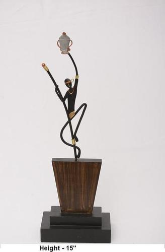 1 Man Masal Momento - Recycled Brass, 500-1000 Grams, Black and Brown | Handmade, Antique Imitation, Traditional Cire-Perdue Design for Home Decoration