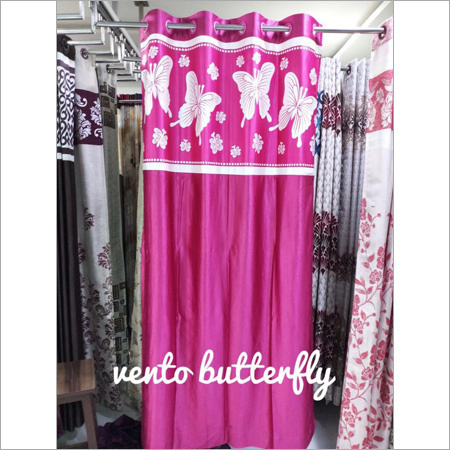Vento Butterfly Curtains - Polyester Fabric, Modern Design, Printed Pattern | Ideal for Home, Hotel, Office Windows, Plain Style