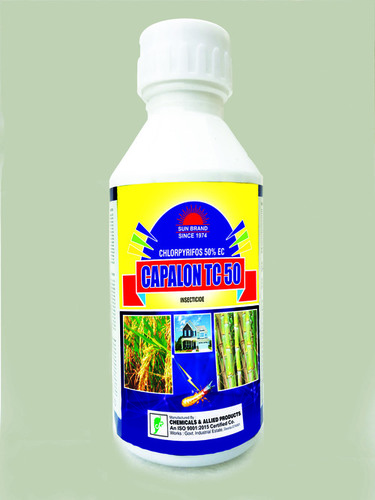 CHLORPYRIPHOS 50% EC एक कीटनाशक है जो पत्तियों और स्टेम से कीटों को नियंत्रित करने के लिए उपयोग किया जाता है। यह फसलों की सुरक्षा के लिए प्रभावशाली है और विभिन्न कृषि वातावरणों में कार्य करता है।