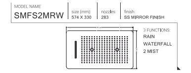 Rectangular Bathroom Rain Shower
