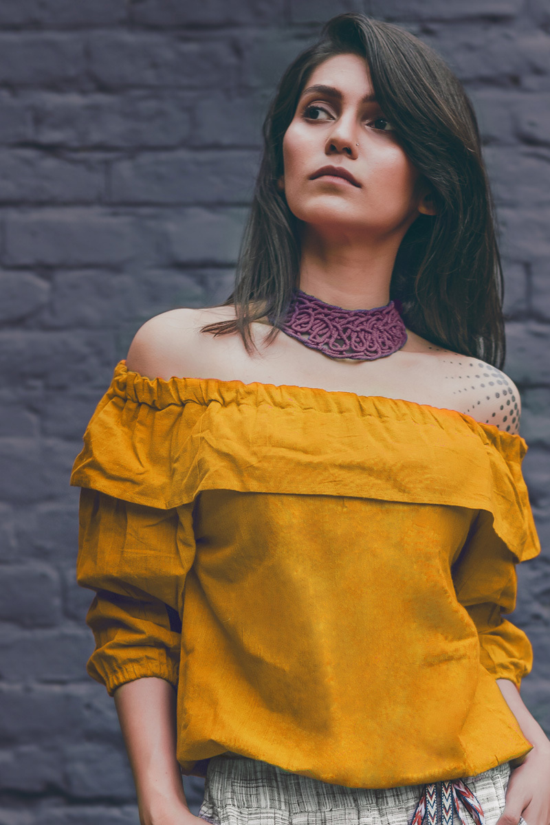 Mustard Branded Tops
