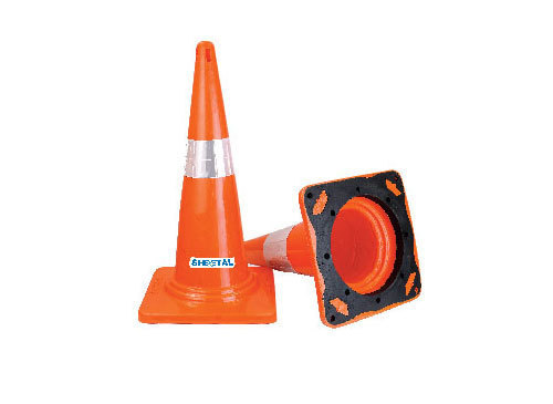Orange Parking Cone (Single Part With Moulded Rubber)