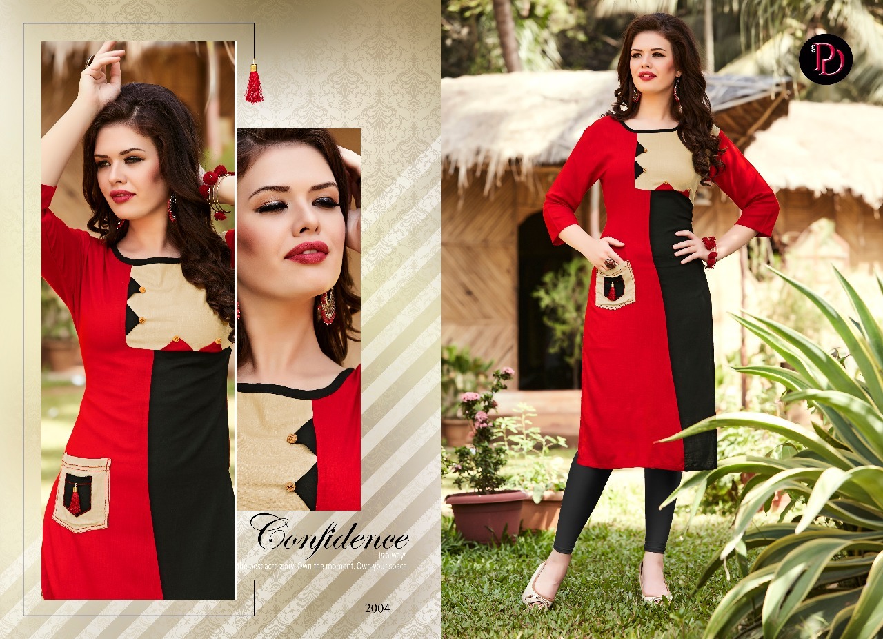 Party Wear Kurtis - Rayon Slub, Size M(38)-3xl(46), Beige & Maroon | Full Sleeves, Washable, Plain Pattern