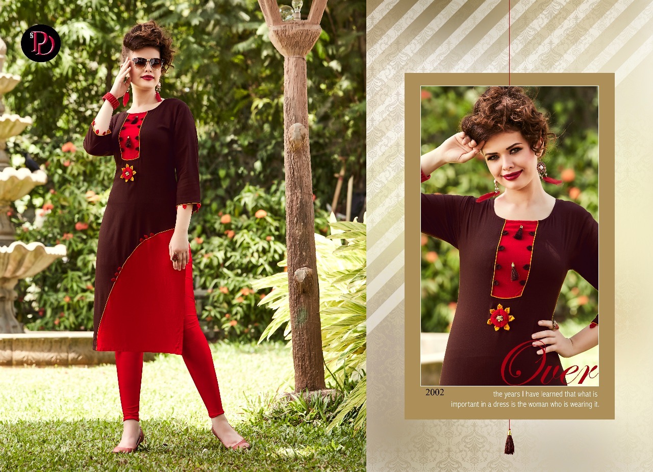Party Wear Kurtis - Rayon Slub, Size M(38)-3xl(46), Beige & Maroon | Full Sleeves, Washable, Plain Pattern