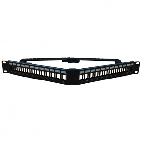 1u 24port Utp V-type Foldable Blank Panel