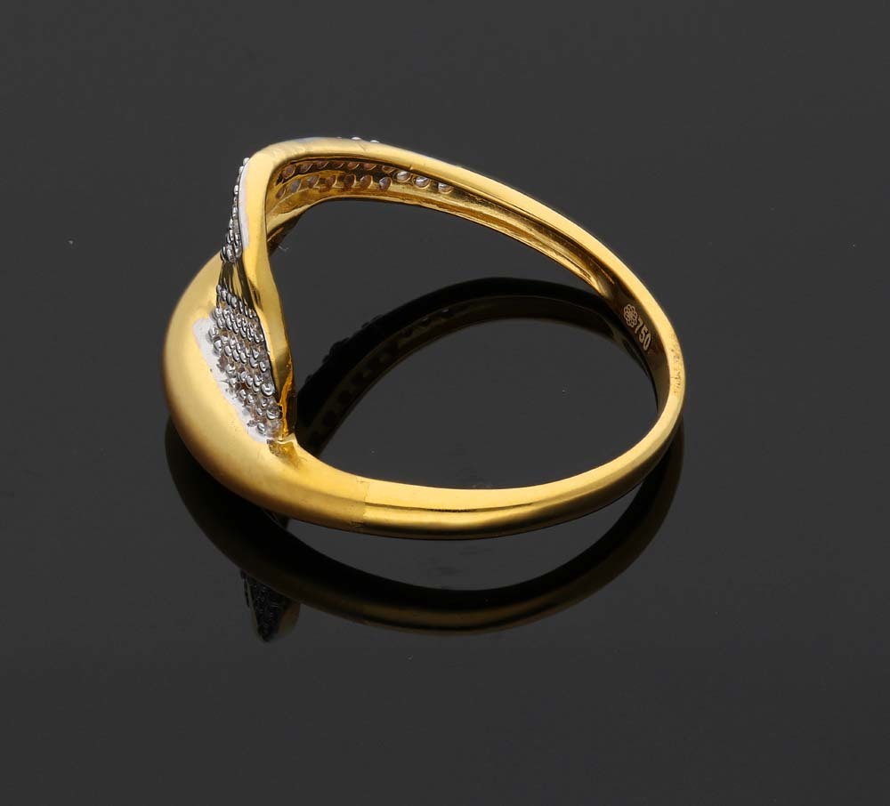 Golden Gold Cz Ladies Ring