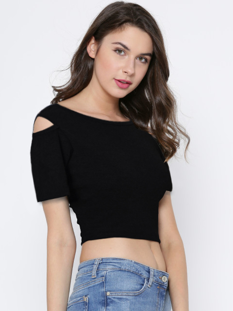 Black Trendy Tops