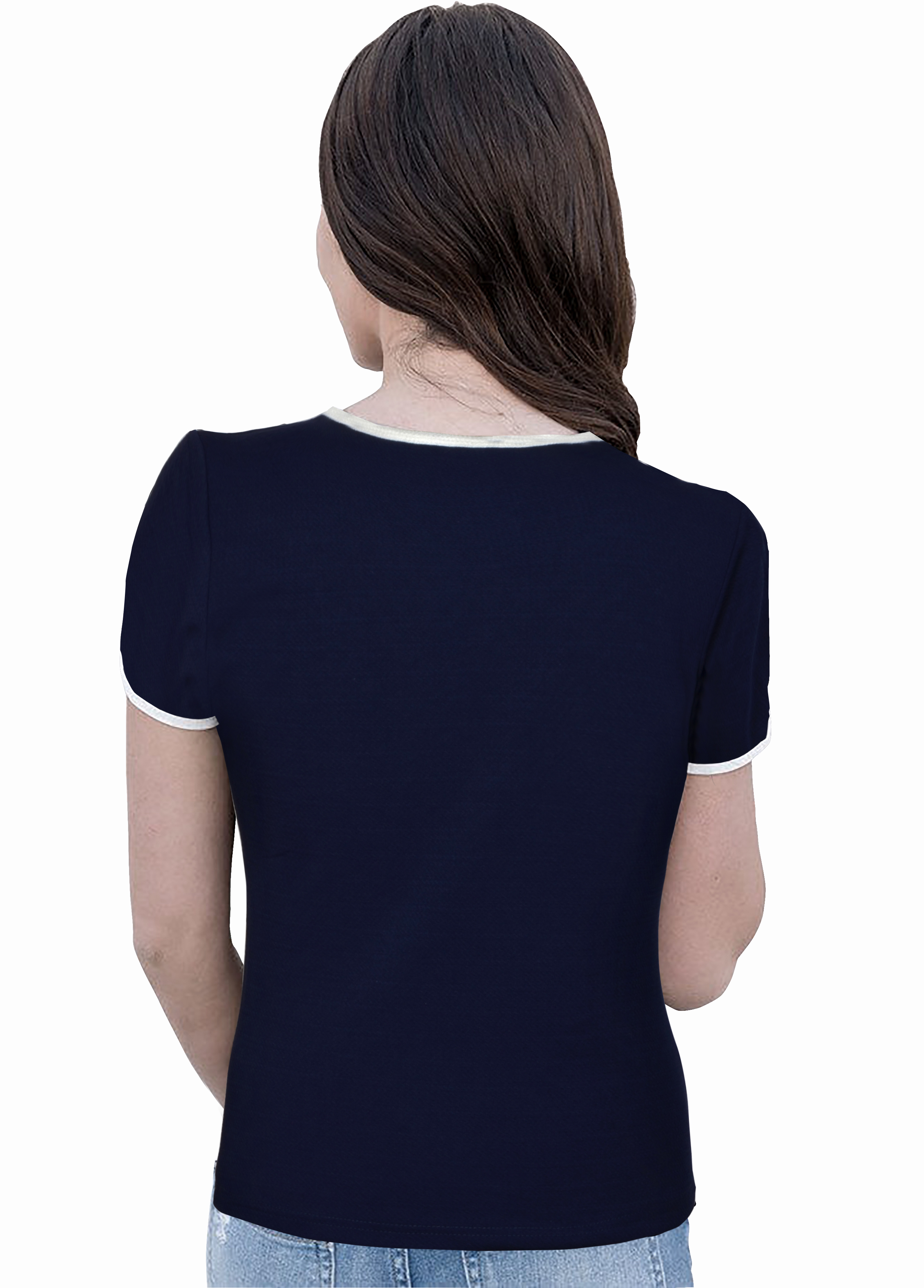 Navy Blue Girls Fancy Tops