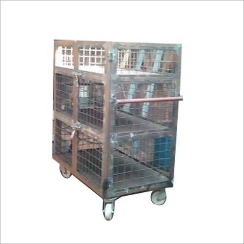 स्टेनलेस स्टील केज ट्रॉली