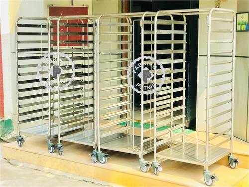 टिकाऊ एसएस जीएन पैन ट्रॉली