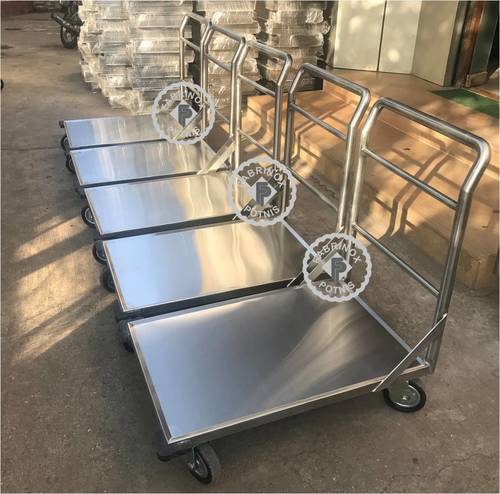 स्टील एसएस प्लेटफ़ॉर्म ट्रॉली