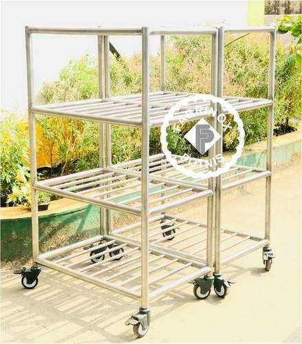 दो तरफा स्टेनलेस स्टील पॉट रैक