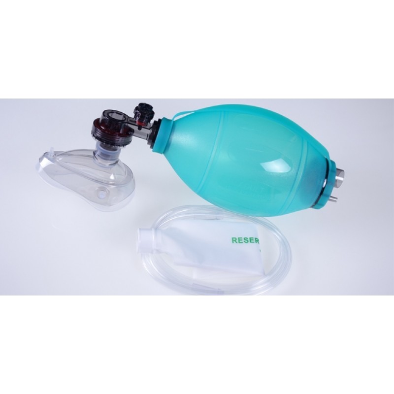 Child Silicone Resuscitator - Durable Non-toxic Solution Compound , Lightweight Sea Green Design For Infants And Children